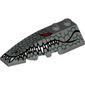 Wedge Curved 6 x 2 Left with Reptile Skin, Red Eye, White Teeth Print