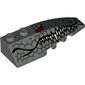 Wedge Curved 6 x 2 Right with Reptile Skin, Red Eye, White Teeth Print