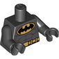 Torso Batman Logo in Gold Oval with Muscles and Gold Belt Print, Black Arms and Hands