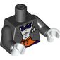 Torso Suit with Orange Vest, Purple Bow Tie Print, Black Arms, White Hands