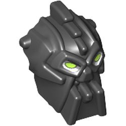 Minifig Head Special, Inika Toa Nuparu with Lime Eyes print