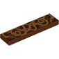 Tile 1 x 4 with Viking Snakes Knotwork Print