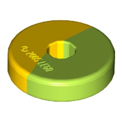 Projectile, Weapon Disc 2 x 2 with Marbled Yellow Pattern
