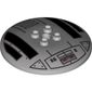 Dish 6 x 6 Inverted (Radar) with Hollow Studs and TIE Advanced Hatch Print