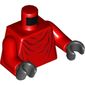Torso Robe with Dark Red Crease Lines Print (Royal Guard), Red Arms, Black Hands