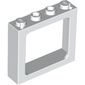 Window 1 x 4 x 3 Train with Shutter Holes and Solid Studs on Ends