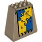 Duplo Brick 3 x 6 x 5 Slope 75° All Sides with Lion and Crown Banner Print