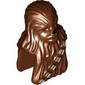 Minifig Head Special, Wookiee with Silver Bandolier / Black Nose Print