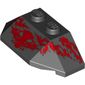 Wedge Sloped 45° 2 x 4 Triple with Red Scale Print