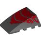 Wedge Curved 4 x 4 No Top Studs with Red Scale Print