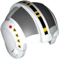 Helmet Rebel Pilot, Center Ridge with Dark Bluish Gray Rectangles Print
