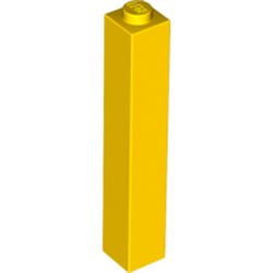 LEGO part BRICK 1X1X5 in Bright Yellow/ Yellow