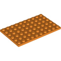 LEGO part PLATE 6X10 in Bright Orange/ Orange