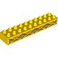 Duplo Brick 2 x 10 with Yellow Girders on Light Bluish Gray Print