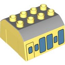 Duplo Train Cab Upper Section with Carriage Print