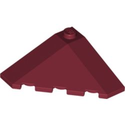 LEGO part 10043708 TILTED CORNER 4X4 W/ANGLE in Dark Red