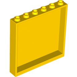 LEGO part  WALL ELEMENT 1x6x5, ABS in Bright Yellow/ Yellow