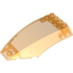LEGO part SHELL 6X10X2 W/BOW/ANGLE, PC in Transparent Bright Orange/ Trans-Orange