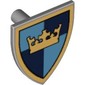 Shield Triangular with Crown on Dark / Medium Blue Quarters Print