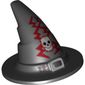 Hat, Wizard, Silver Buckle, Skull and Lightning Bolts Print