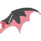 Creature Body Part, Dragon Wing 19 x 11 with Marbled Trans-Red Pattern