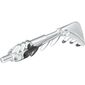 Large Figure Weapon Sword, Teeth, Marbled Black Pattern