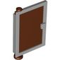 Door 1 x 4 x 5 Left with Reddish Brown Glass