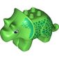 Duplo Dinosaur Triceratops Adult with Green Spots Print