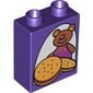 Duplo Brick 1 x 2 x 2 with Teddy Bear & Cookies (Biscuits) Print