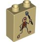 Duplo Brick 1 x 2 x 2 with Cave Painting Human Print