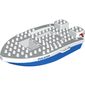 Duplo Boat Hull 8 x 17 (Complete Assembly) with 'POLICE' and Badge Print