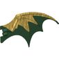 Creature Body Part, Dragon Wing 19 x 11 with Marbled Dark Green Pattern