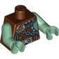 Torso Armor with Troll Skull Badge and Chains Print, Sand Green Arms and Hands