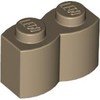 Dark Tan Brick Special 1 x 2 Palisade [aka Log]