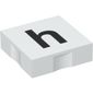 Duplo Tile 2 x 2 with Lowercase 'h' Print