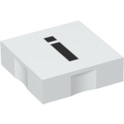 Duplo Tile 2 x 2 with Lowercase 'i' Print