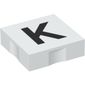 Duplo Tile 2 x 2 with Capital 'K' Print