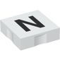 Duplo Tile 2 x 2 with Capital 'N' Print