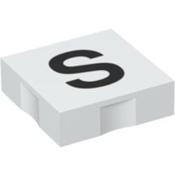 Duplo Tile 2 x 2 with Capital 'S' Print