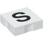 Duplo Tile 2 x 2 with Capital 'S' Print
