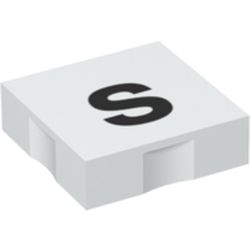 Duplo Tile 2 x 2 with Lowercase 's' Print