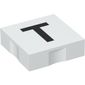 Duplo Tile 2 x 2 with Capital 'T' Print