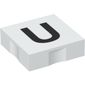 Duplo Tile 2 x 2 with Capital 'U' Print