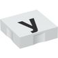Duplo Tile 2 x 2 with Lowercase 'y' Print