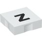 Duplo Tile 2 x 2 with Lowercase 'z' Print