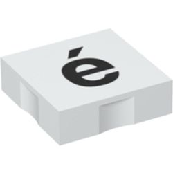 Duplo Tile 2 x 2 with Lowercase 'é' Print