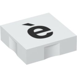 Duplo Tile 2 x 2 with Lowercase 'è' Print