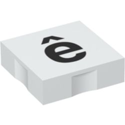 Duplo Tile 2 x 2 with Lowercase 'ê' Print