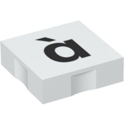Duplo Tile 2 x 2 with Lowercase 'à' Print