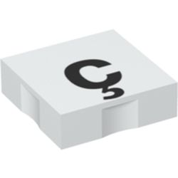 Duplo Tile 2 x 2 with Lowercase 'ç' Print